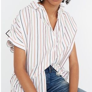 Madewell Central Shirt in Rainbow Sadie Stripe 🌈